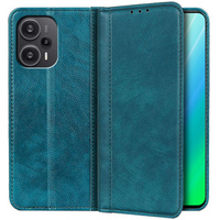 Чехол до Poco F5 5G, Wallet Litchi Leather, зелёный