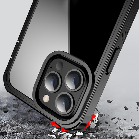 Чoхол Shockproof до iPhone 13 Pro Max, із захисним екраном, чорний