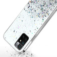 Чехол до Xiaomi Redmi 10, Glittery, прозрачный