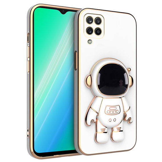 Чехол до Samsung Galaxy A12 / M12 / A12 2021, Astronaut, белый