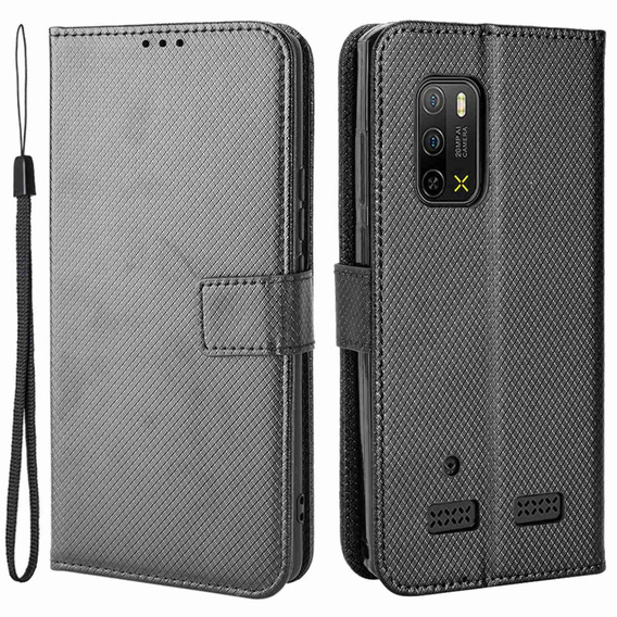 Откидной чехол для Ulefone Armor X10 / X10 Pro, Wallet Smart Magnet Case, чёрный