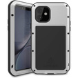 Чoхол Love Mei до iPhone 11, armored with glass, сріблястий