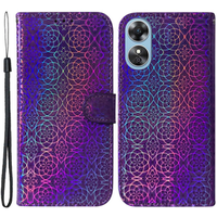 Откидной чехол для Oppo A17, Wallet mandala, фиолетовый