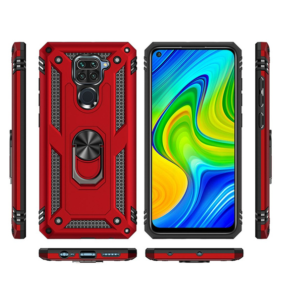 Броньований Чoхол до Xiaomi Redmi Note 9, Nox Case Ring, червоний