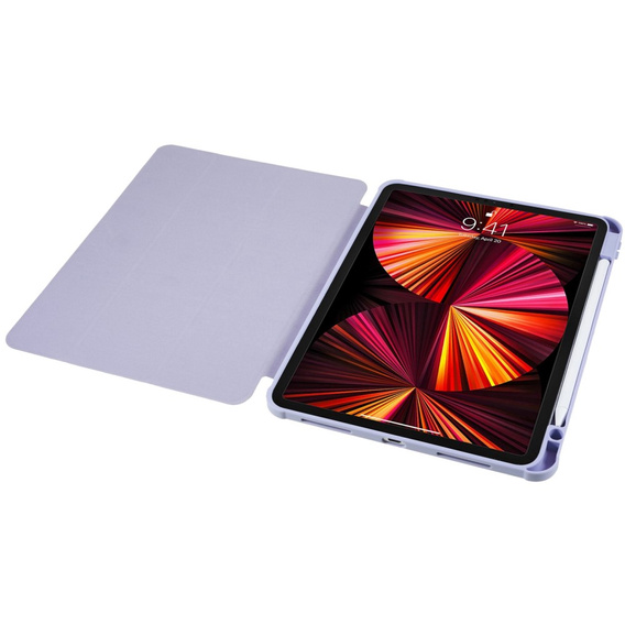 Чехол для iPad Pro 11 2022 / 2021 / 2020 / 2018, Smartcase Hybrid, с местом для стилуса, фиолетовый