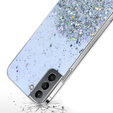 Чехол до Samsung Galaxy S21+ Plus, Glittery, синий