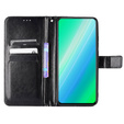 Откидной чехол для Oppo Reno 10 / 10 Pro, Crazy Horse Wallet, чёрный