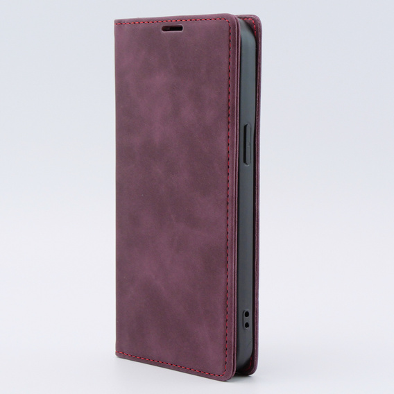 Чохол для iPhone 15 Pro Max, ERBORD Vintage, гаманець з клапаном, червоний