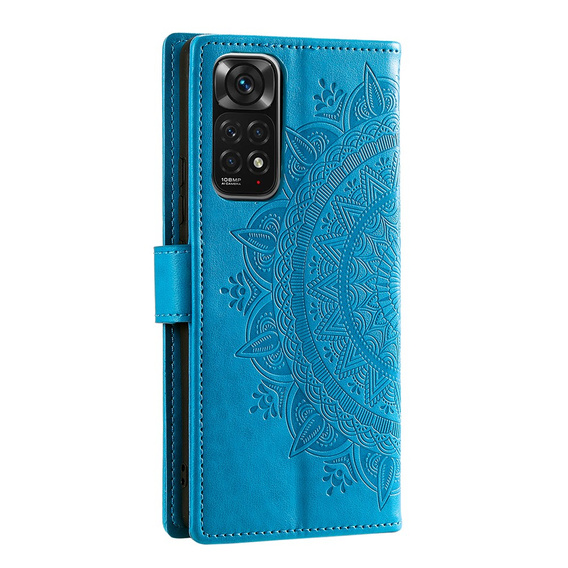 Откидной чехол для Xiaomi Redmi Note 11/11S, Mandala, синий