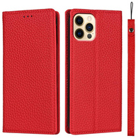 Кожаный чехол для iPhone 13 Pro, ERBORD Grain Leather, красный