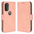 Откидной чехол для Motorola Moto G71 5G, Card Slot, розовый