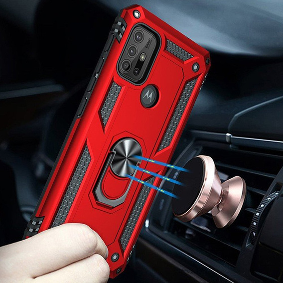 Броньований Чoхол до Motorola Moto G10/G30, Nox Case Ring, червоний