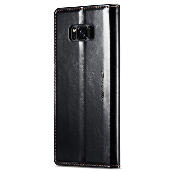 Флип-кейс CASEME для Samsung Galaxy S8+ Plus, Waxy Textured, чёрный