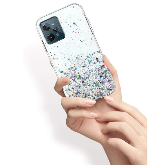 Чехол до Realme C31, Glittery, прозрачный