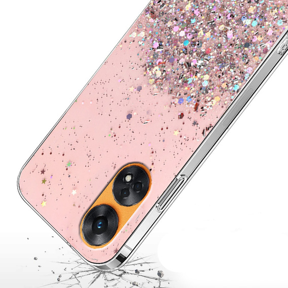 Чехол до Oppo Reno8 T, Glittery, розовый