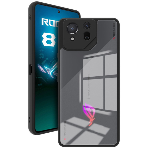 Чехол для ASUS ROG Phone 8 Pro, Fusion Hybrid, с защитой камеры, прозрачный / черный