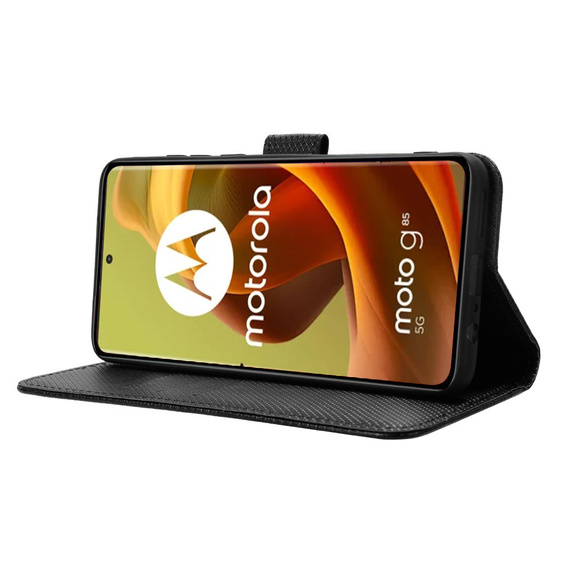 Откидной чехол для Motorola Moto G85, Wallet Smart Magnet, чёрный