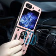 Бронированный Чехол до Samsung Galaxy Z Flip5 5G, Nox Case Ring, розовый rose gold