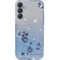 Чохол для Samsung Galaxy S24+ Plus, Glitter Flower, м'яти