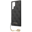 Чoхол GUESS до Samsung Galaxy S24 Ultra, 4G Charms Collection Hardcase, сірий