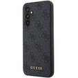 Чехол GUESS до Samsung Galaxy S23 FE, 4G Metal Gold Logo, серый