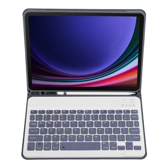 Чехол + клавиатура Samsung Galaxy Tab S9, Leather Pen Slot, фиолетовый
