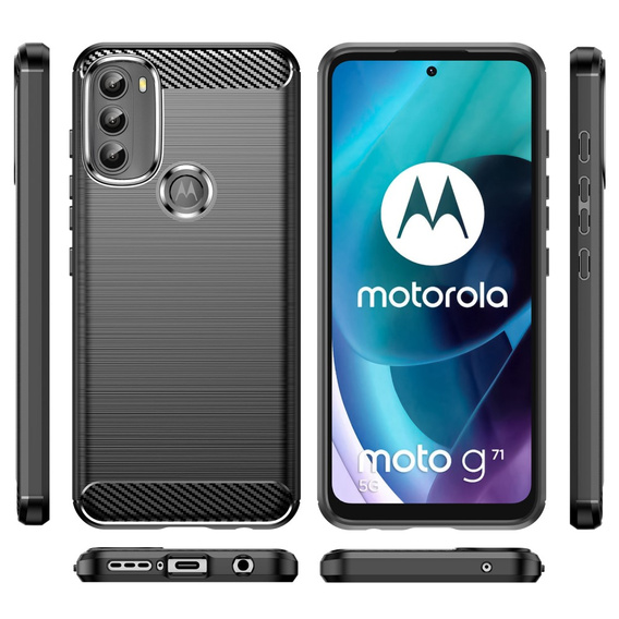 Чoхол до Motorola Moto G71 5G, Carbon, чорний