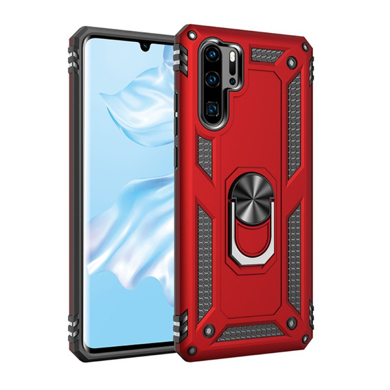 Бронированный Чехол до Huawei P30 Pro, Nox Case Ring, красный