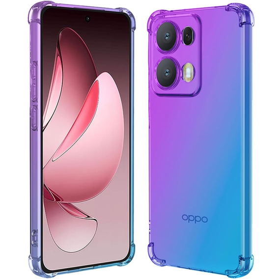 Чохол для Oppo Reno 13 Pro, Gradient Dropproof, Фіолетовий / синій