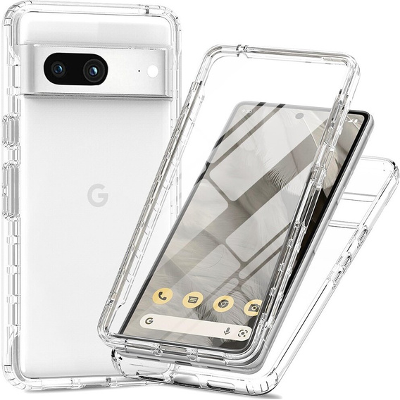 Чoхол Shockproof до Google Pixel 8, із захисним екраном, прозорий