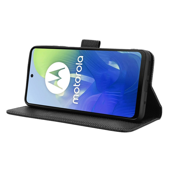 Откидной чехол для Motorola Moto G24 / G24 Power / G04, Wallet Smart Magnet, чёрный