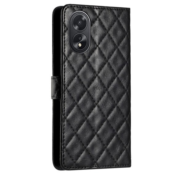 Откидной чехол для Oppo A38 4G / Oppo A18 4G, Wallet, BINFEN COLOR, чёрный