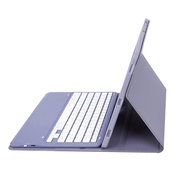 Чехол + клавиатура Samsung Galaxy Tab S9+, Leather Pen Slot, фиолетовый