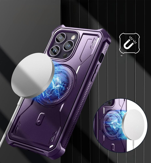 Бронированный чехол для iPhone 14 Pro Max, Dexnor Full Body для MagSafe, фиолетовый