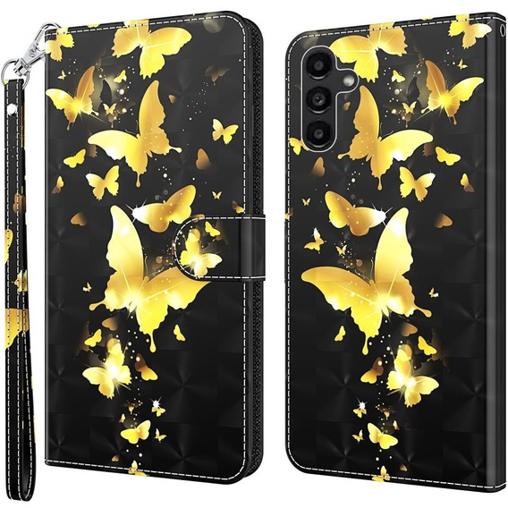 Чохол-книжка для Samsung Galaxy A14 4G/5G, Wallet Butterfly, золотий