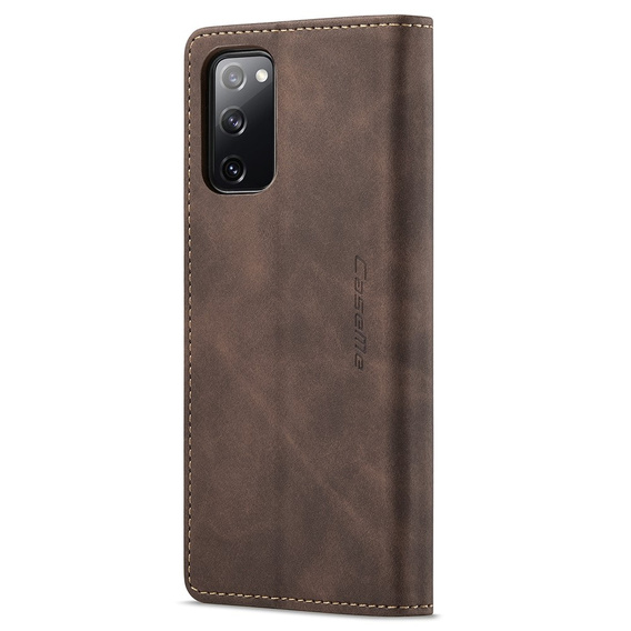 Чехол CASEME для Samsung Galaxy S20 FE, Leather Wallet Case, коричневый