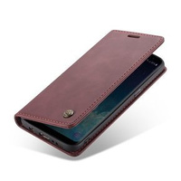 Чехол CASEME для Samsung Galaxy S8, Leather Wallet Case, бордовый