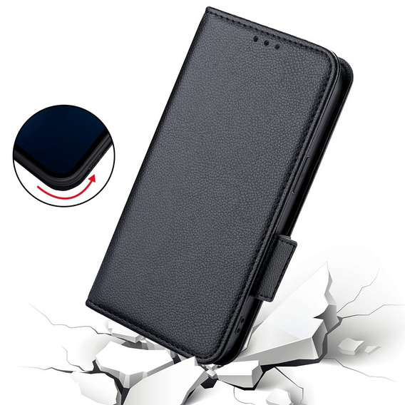 Чохол-книжка для Xiaomi Redmi Note 12 5G / POCO X5 5G, Wallet Litchi Magnet, чорний