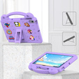 Детский чехол для Samsung Tab A8 X200 / X205, Cute Patterns, с подставкой, фиолетовый