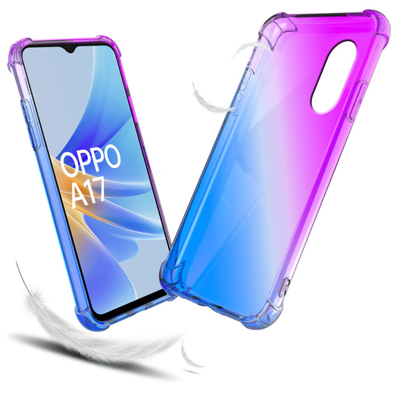 Чехол для Oppo A17, Gradient Dropproof, Фиолетовый / синий