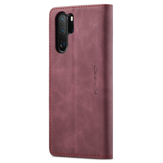 Чехол CASEME для Huawei P30 Pro, Leather Wallet Case, бордовый