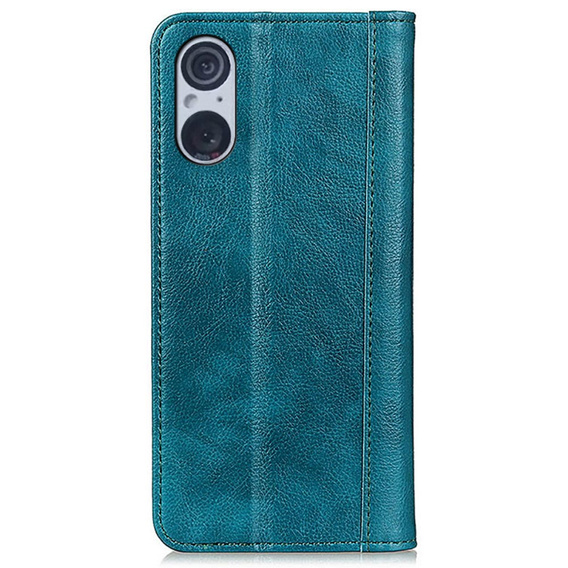 Чехол до Sony Xperia 5 V, Wallet Litchi Leather, зелёный