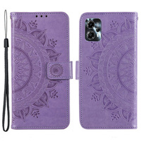 Откидной чехол для Motorola Moto G13 / G23, Mandala Flower, фиолетовый