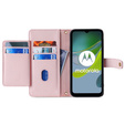 Откидной чехол для Motorola Moto G54 5G, Wallet Zipper Pocket, розовый