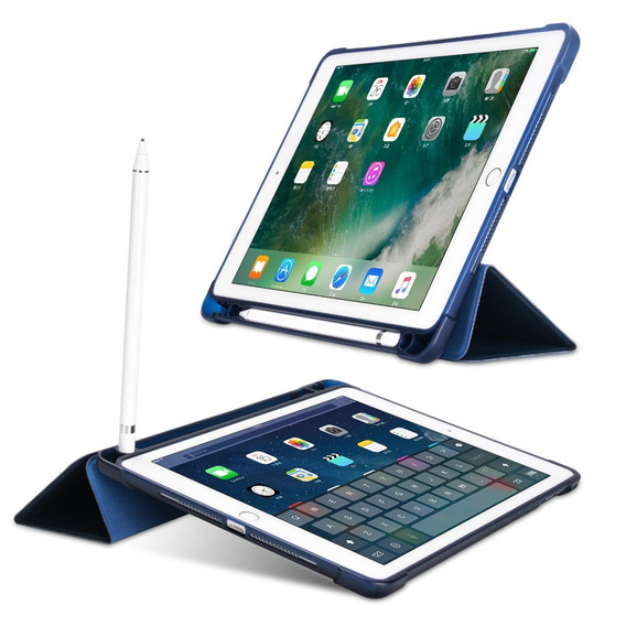 Чехол для iPad 9.7 2018 / 2017/ Air / Air 2, Smartcase с местом для стилуса, темно-синий