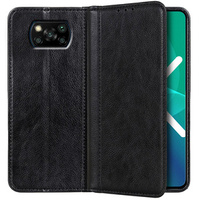 Чехол до Xiaomi Poco X3 NFC / Poco X3 PRO, Wallet Litchi Leather, чёрный