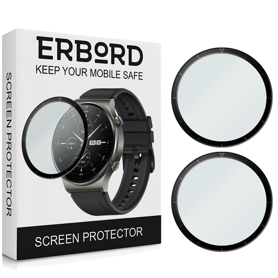 2x Гібридне скло ERBORD для Huawei Watch GT 2 Pro