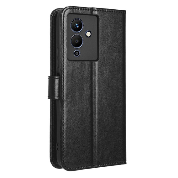 Откидной чехол для Infinix Note 12 5G, Crazy Horse Wallet, чёрный