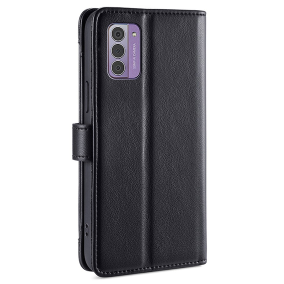 Откидной чехол для Nokia G42, Wallet Zipper Pocket, чёрный