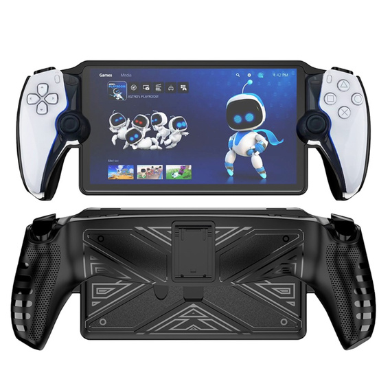 Чехол Armoured Case для PlayStation Portal, с подставкой, черный